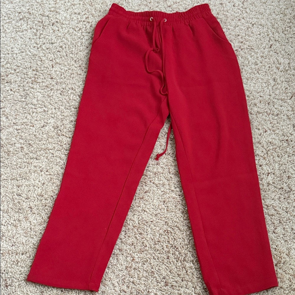 Red trouser pants